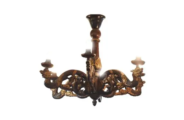 Wood Lamp With 6 Light