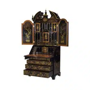 Home Decor Secretary Desk Chinoiserie 34420 Display Cabinet Side View