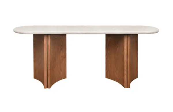 Casena Console Table Cream Marble