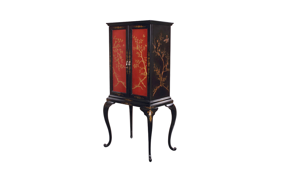 Home Decor Jewelry Cabinet Chinoiserie 34292 Side View