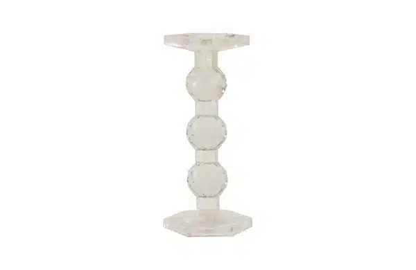 Sylvie Lead Crystal Pillar Candle Holder 72603