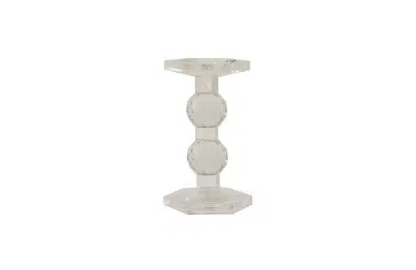 Sylvie Lead Crystal Pillar Candle Holder 72604