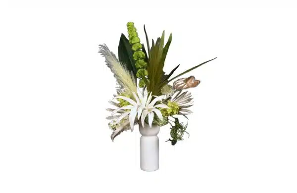 Nr. 9-10-11 Modern White/ Green Mollucella, Gold Anthurium