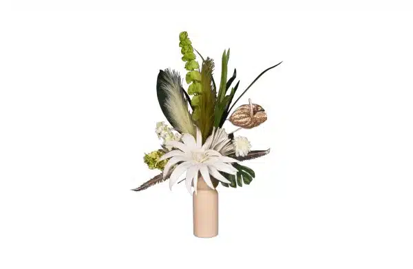 Nr. 10-11 Modern White Green Mollucella, Gold Anthurium