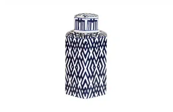 Carlyle Lidded Jar,Hexagon AV0596