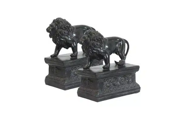 S2 12X3X6 Attenta Lion Bookends Resin 75719