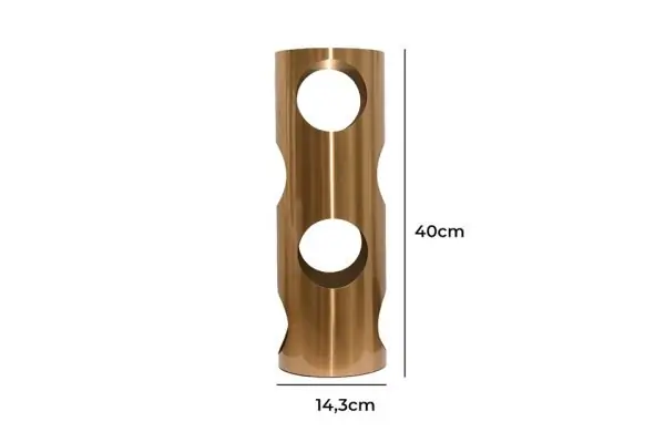 FC-W2127B Cylinder Wine Rack Golden