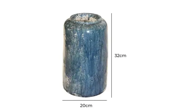 Firth Round Vase,Medium-Blue D2721-Blue
