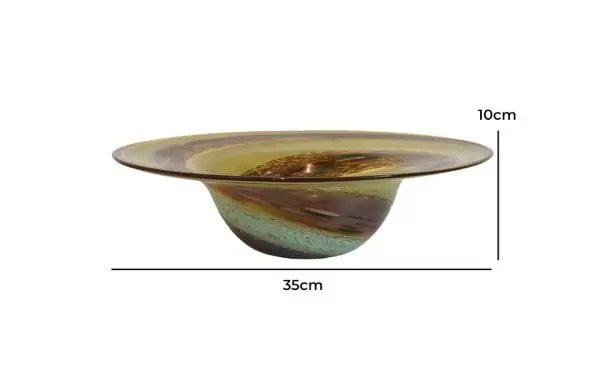 Svirla Blown Glass Bowl Amber 76714