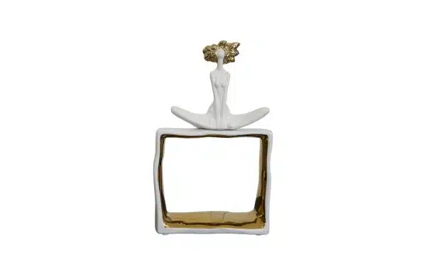 Ceramic Home Decoration 1385 White Gold