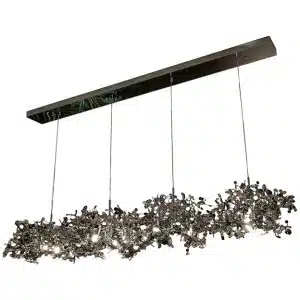 Home Decor Ceiling Light Pendant Lamp 10057P/4L Silver Side View