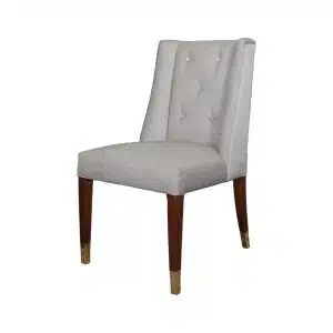 Home Decor Dining Chair Brenda Chair Taupe ( With Slop ) Side View