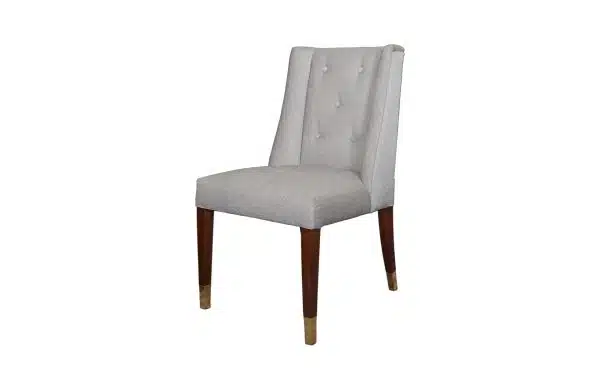 Home Decor Dining Chair Brenda Chair Taupe ( With Slop ) Side View