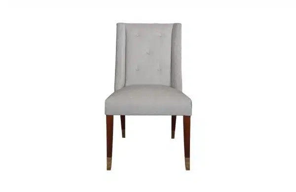 Home Decor Dining Chair Brenda Chair Taupe ( With Slop ) Front View