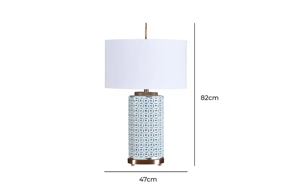 Home Decor Table Lamp HB-1415 Size Front View