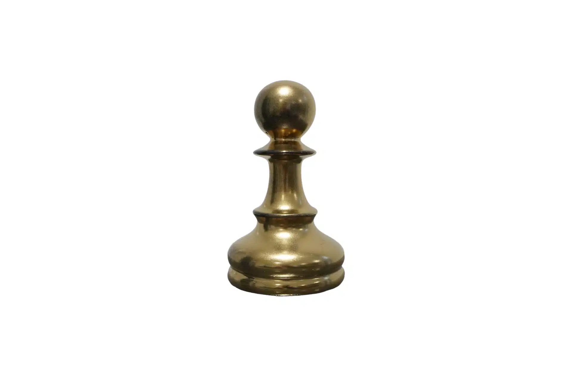 Home Decor Scluptures 605144 Chess Pawn Gold Front View