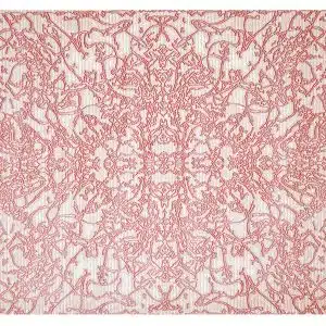 Home Decor Rectangle Carpet Bamboo Silk 14 Pink (200X300) Front View