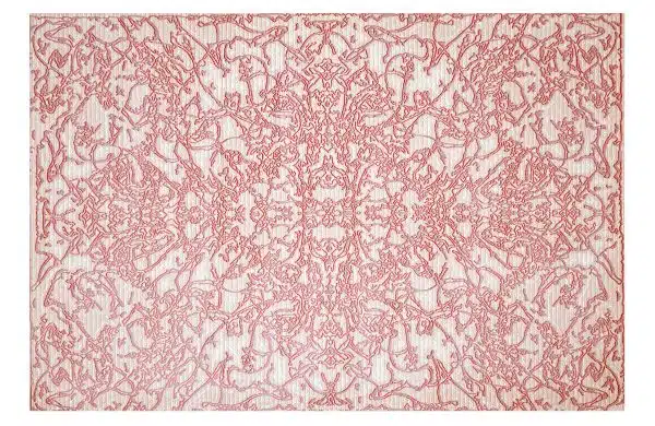 Home Decor Rectangle Carpet Bamboo Silk 14 Pink (200X300) Front View