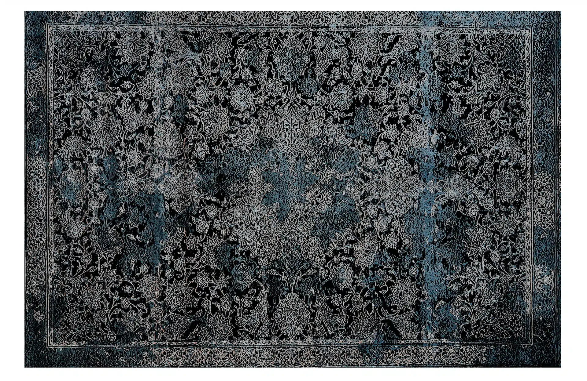 Home Decor Abstract Rugs Bamboo Silk 15 Black (200X300) Front View