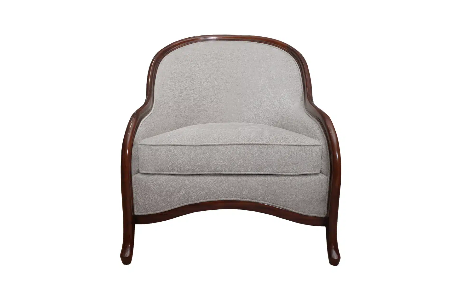 Home Decor Arm Chair One Seater Courbe 34499 Taupe Front View