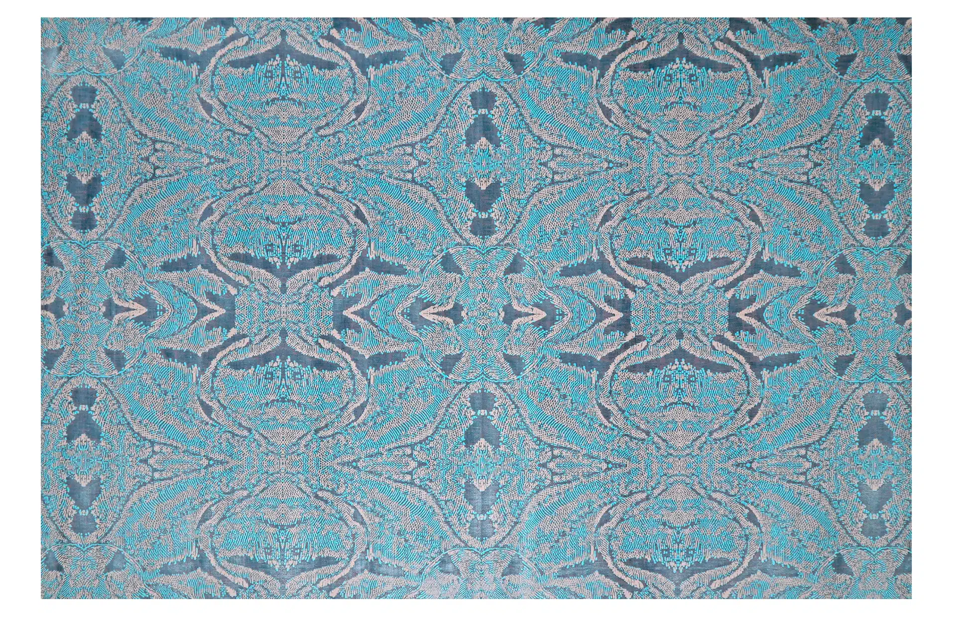 Home Decor Rectangle Carpet Bamboo Silk 20 Blue (250X350) Front View