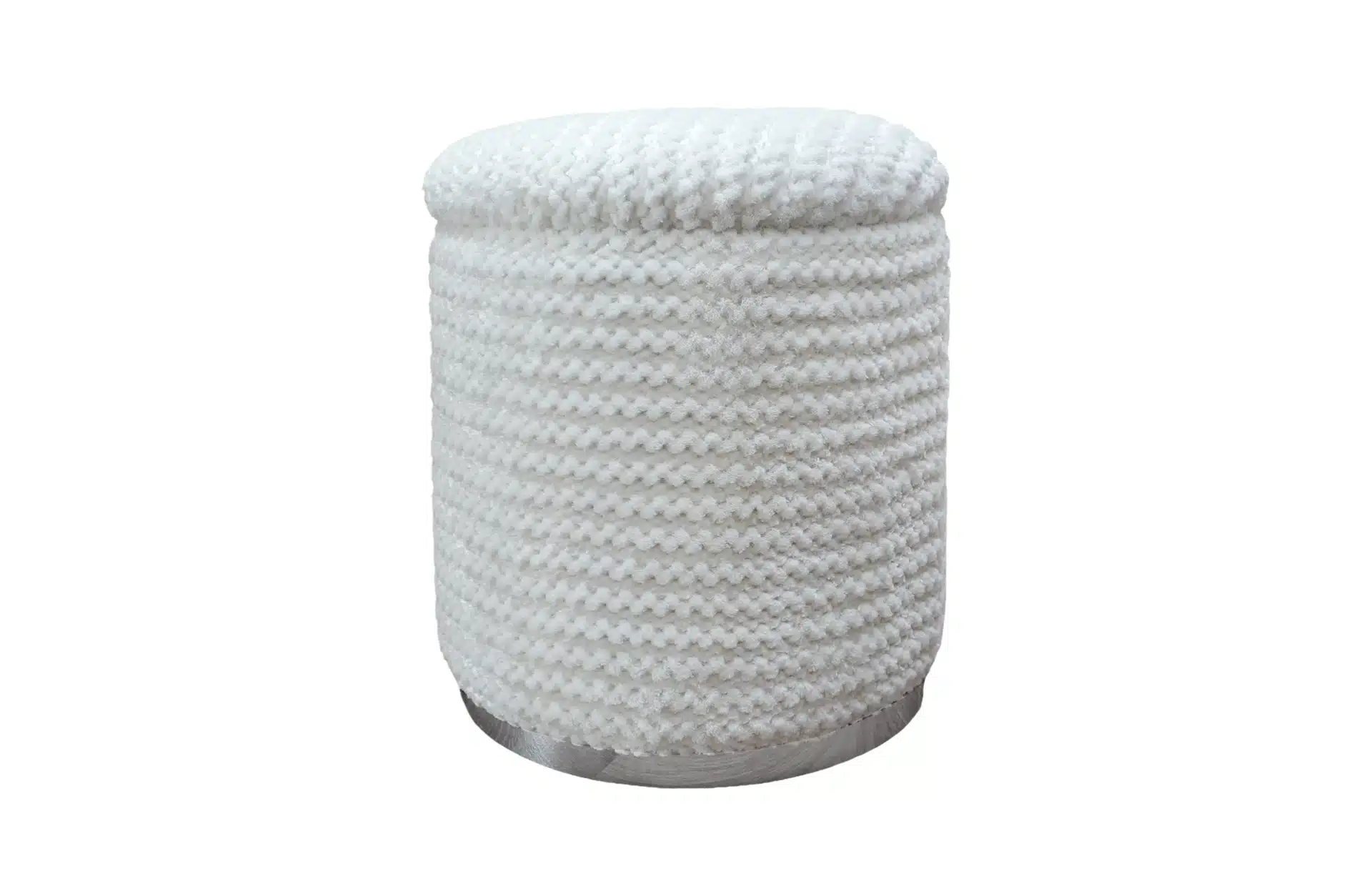 Home decor Akio Pouf ( Plat ) MG Ivory Front View