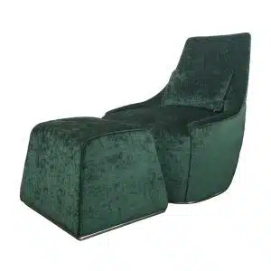 Home Decor Armchair & Ottoman Sigma Lounge Chair Hunter ( Set ) Side View Full Set