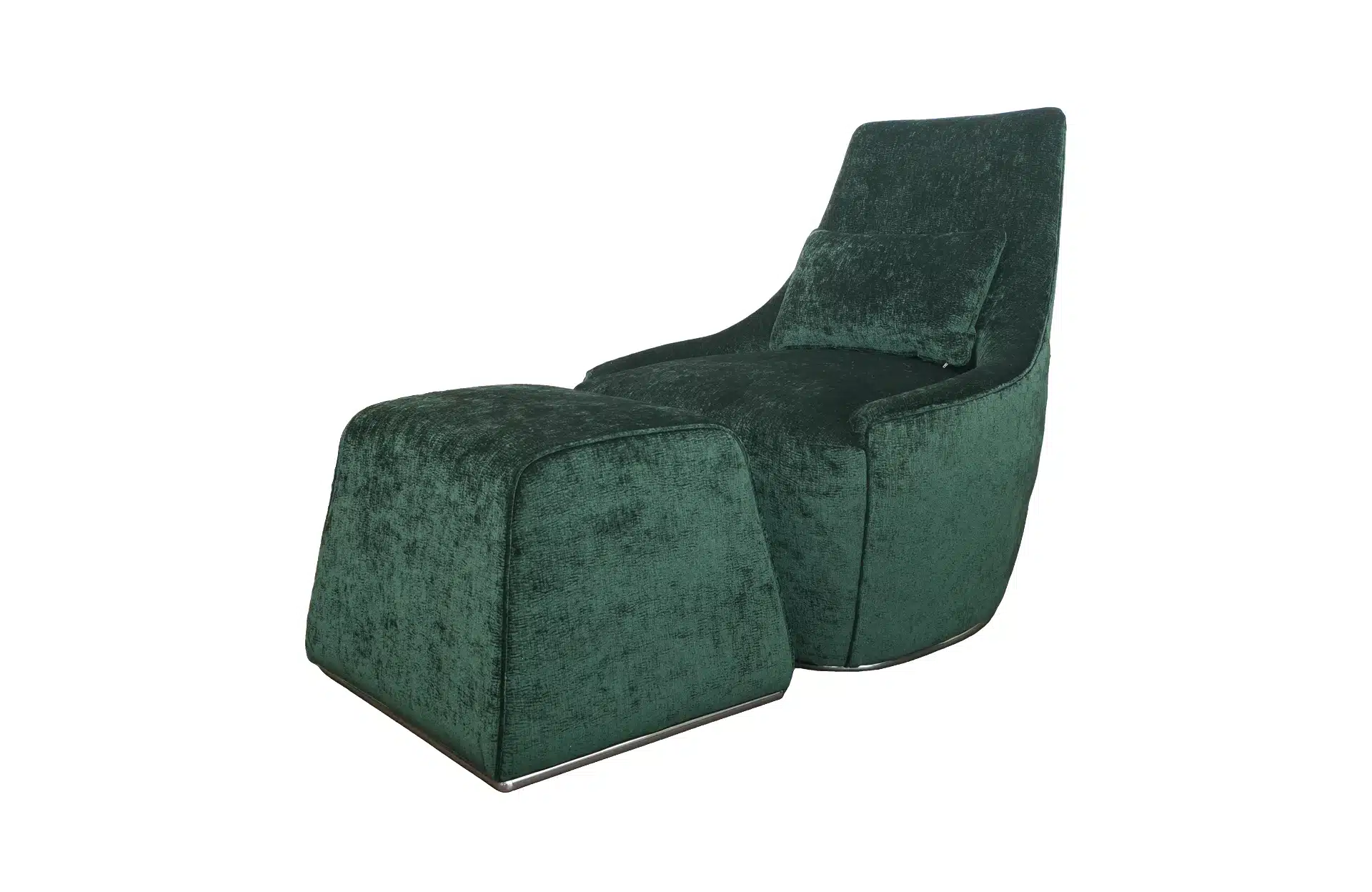 Home Decor Armchair & Ottoman Sigma Lounge Chair Hunter ( Set ) Side View Full Set