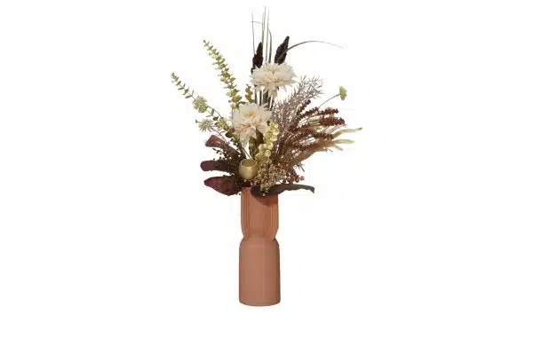 Home Decor Flower Arrangement No-8 Trracotta Vase Modern Natural Colours 24 Front View