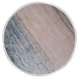 Home Decor Round Carpet Bamboo Silk 55 Dark Blue (300X300) R Front View