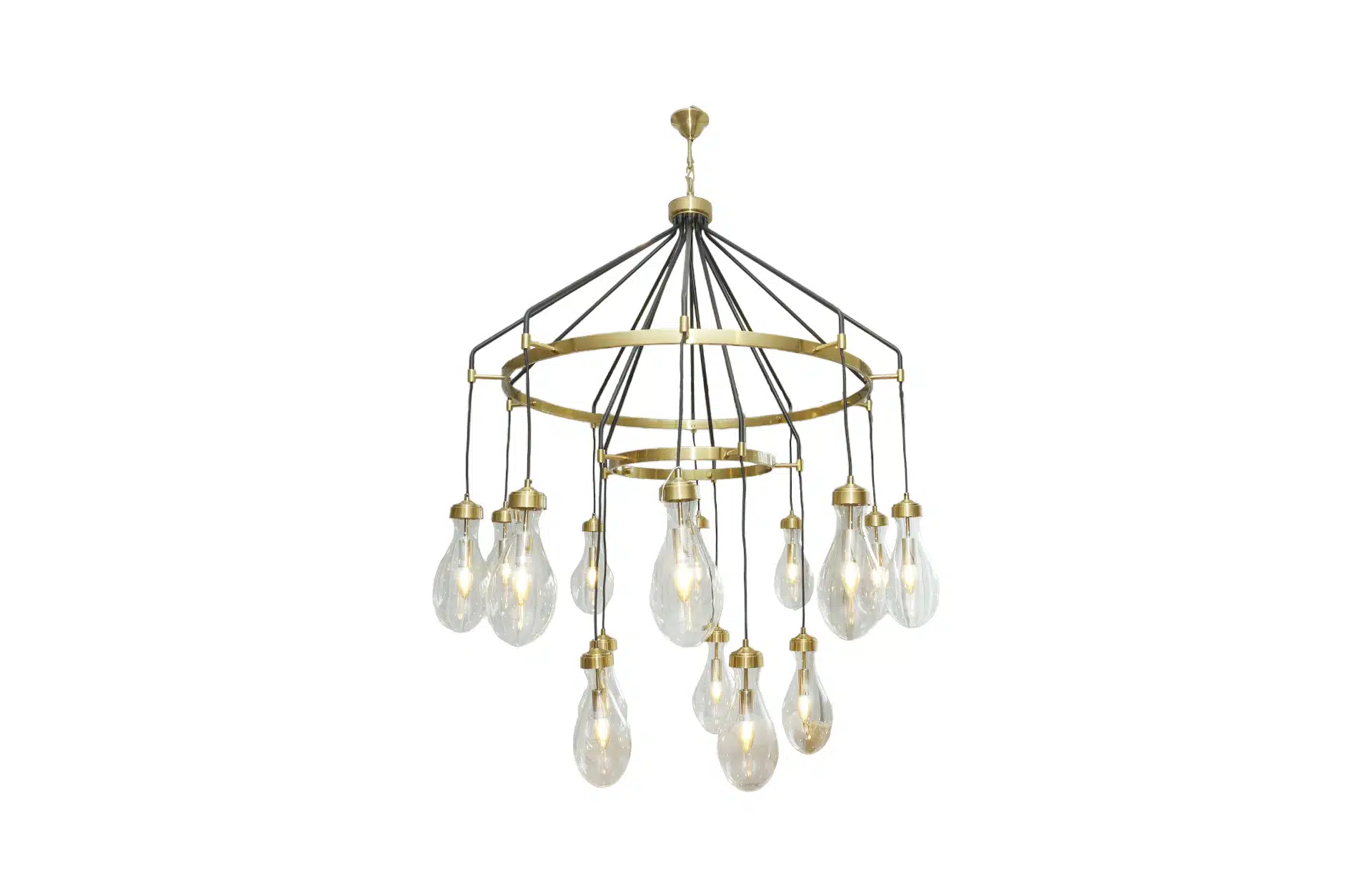 Home Decor Ceiling Lights Chandelier D3161-10+5BR-YB Front View