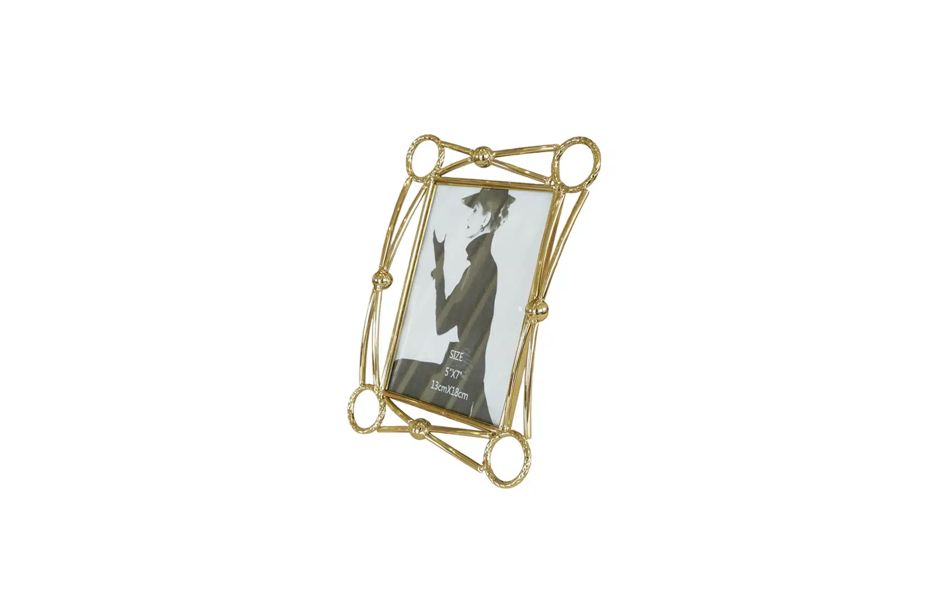 Home Decor FC-W1928A Golden Circle Photo Frame-A Side View