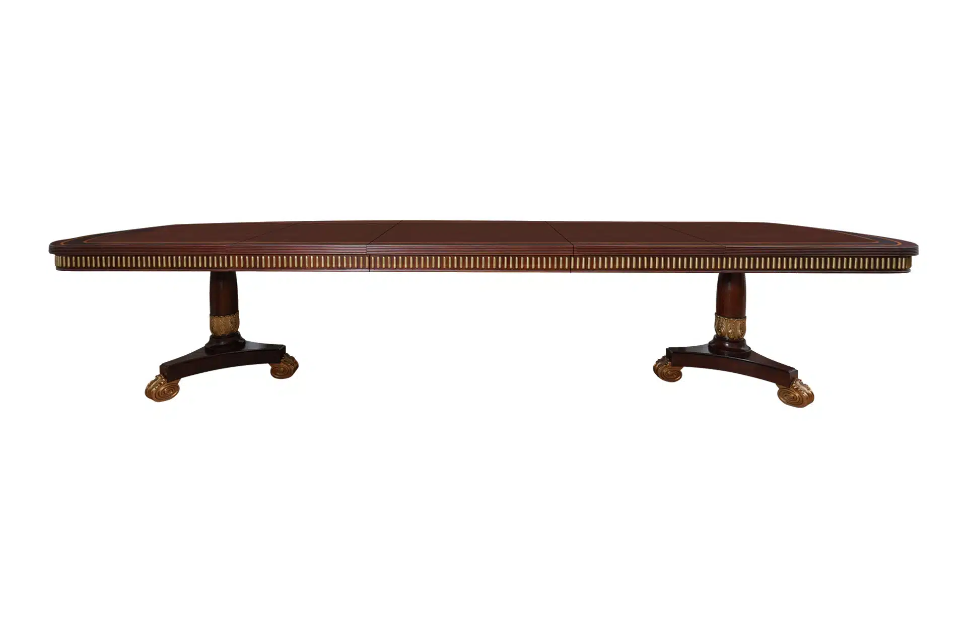 Home Decor Mahogany Dining Table Top/ Base Front View