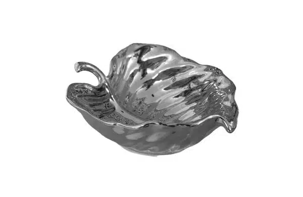 Home Decor Bowls & Trays Ceramic Bowl Silver 060 Side View