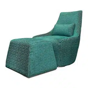 Home Decor Sigma Lounge Chair M 1360 Teal (set) Armchair with Ottoman Side View