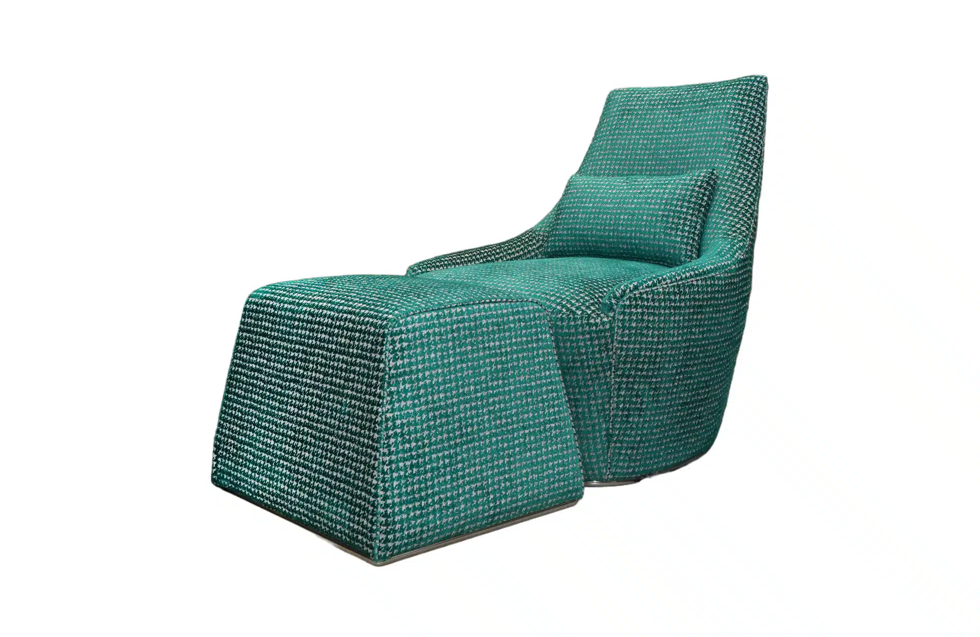 Home Decor Sigma Lounge Chair M 1360 Teal (set) Armchair with Ottoman Side View