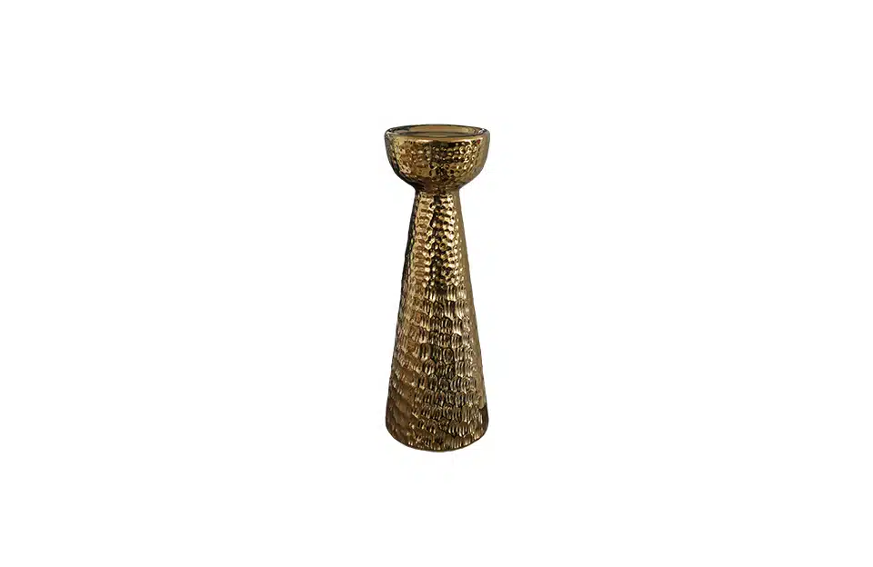 Home Decor Golden Dot Candle Holder-B FA-D1965B Front View