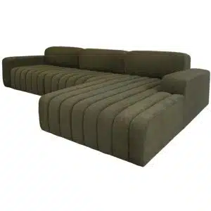 Home Decor Sectional & Corner Sofas Hiroi Pipe L Sofa 1696 Bottle Green Side View