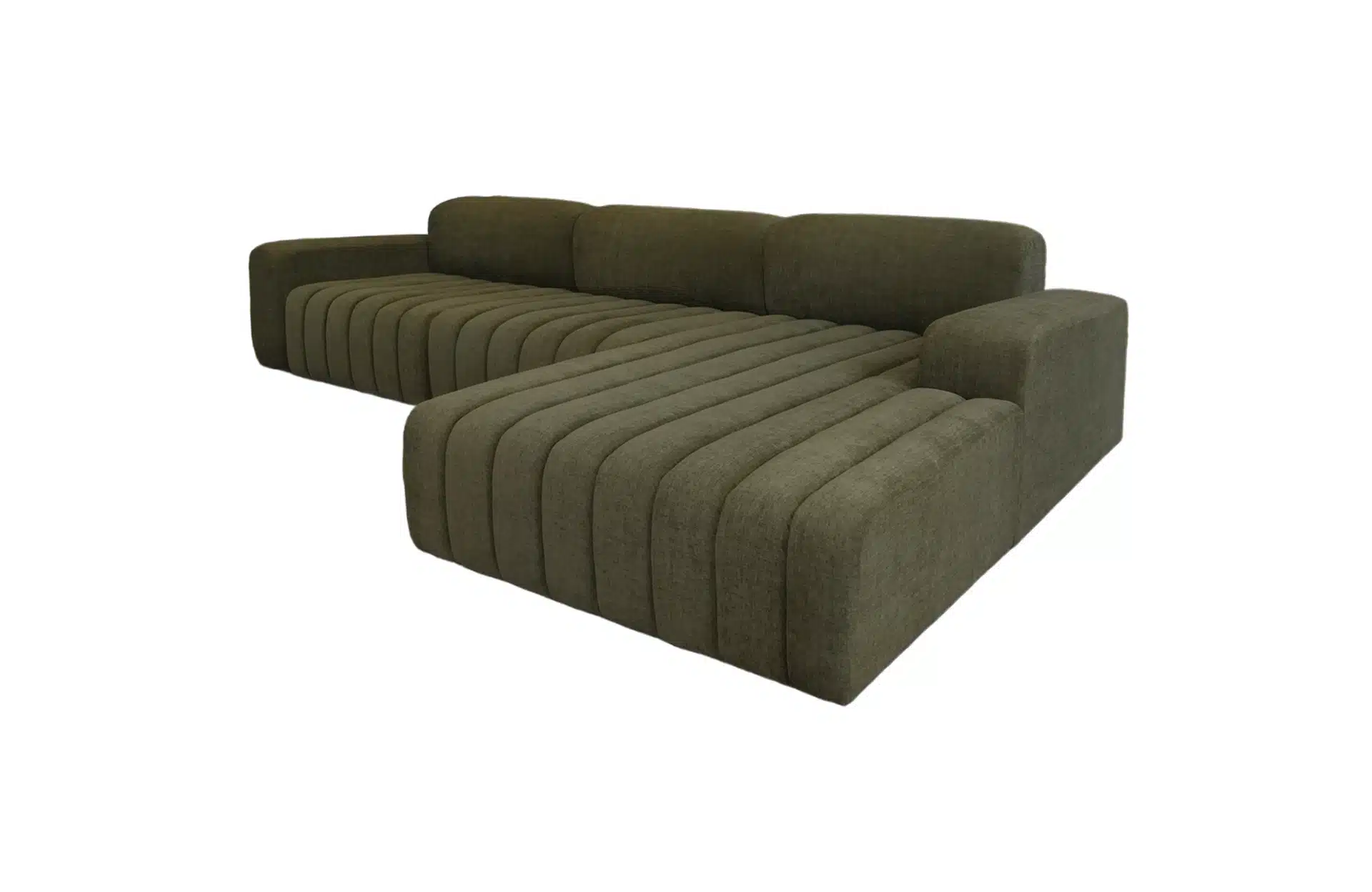 Home Decor Sectional & Corner Sofas Hiroi Pipe L Sofa 1696 Bottle Green Side View