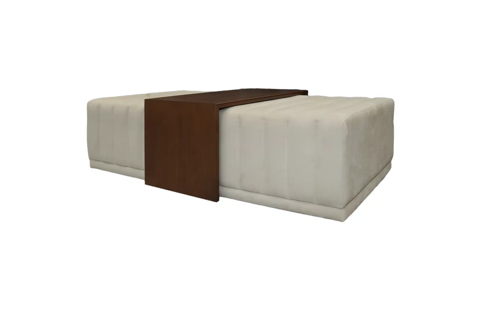 Home Decor Ottoman PD 0102 Beige Coffee Table Side View