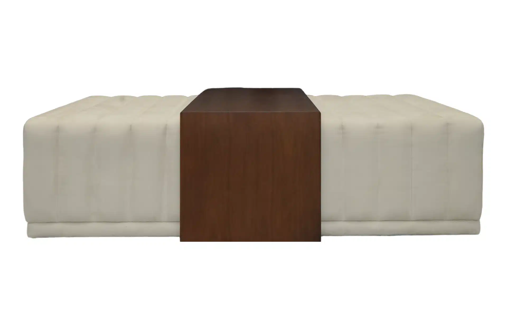 Home Decor Ottoman PD 0102 Beige Side View of The Table in The Middle