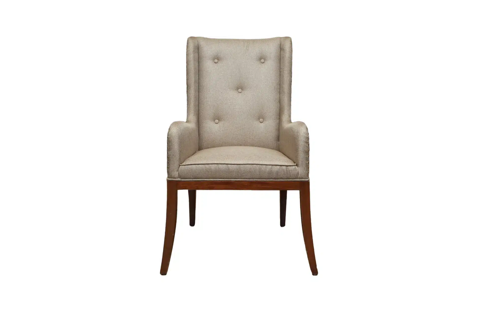 Home Decor Etta Dining Armchair STL1647 Jute (Button) Front View