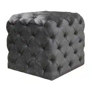 Home Decor Ottoman & Pouf Baxter Pouf 06 Charoal Side View