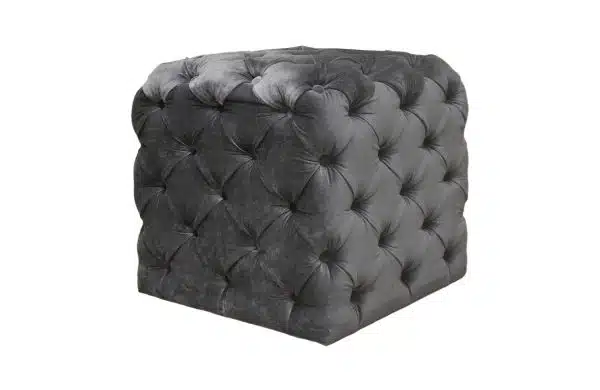 Home Decor Ottoman & Pouf Baxter Pouf 06 Charoal Side View