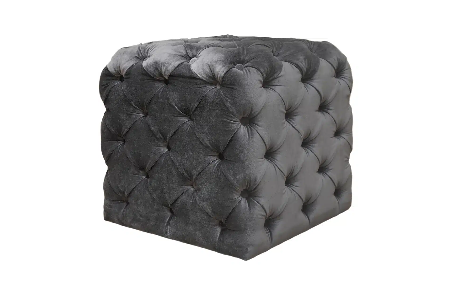 Home Decor Ottoman & Pouf Baxter Pouf 06 Charoal Side View