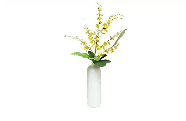 Home Decor Flower Arrangement No-D Tall White Botel Orchid 24 Front View