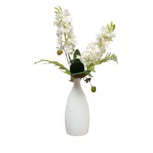 Home Decor Flower Arrangement No.Q Short Bottle Magnolia Front View