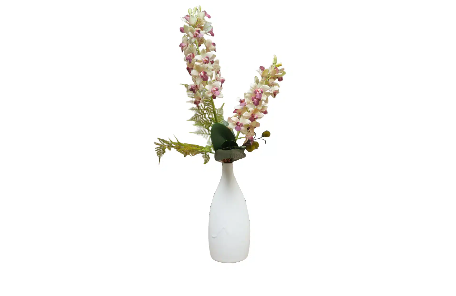 Home Decor Flower Arrangement No.Q Short Bottle Magnolia Front View