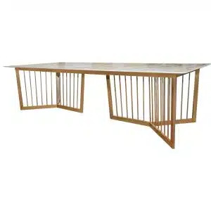 Home Decor Neo Calacatta Luxe Ultrasoft Dining Table Side View