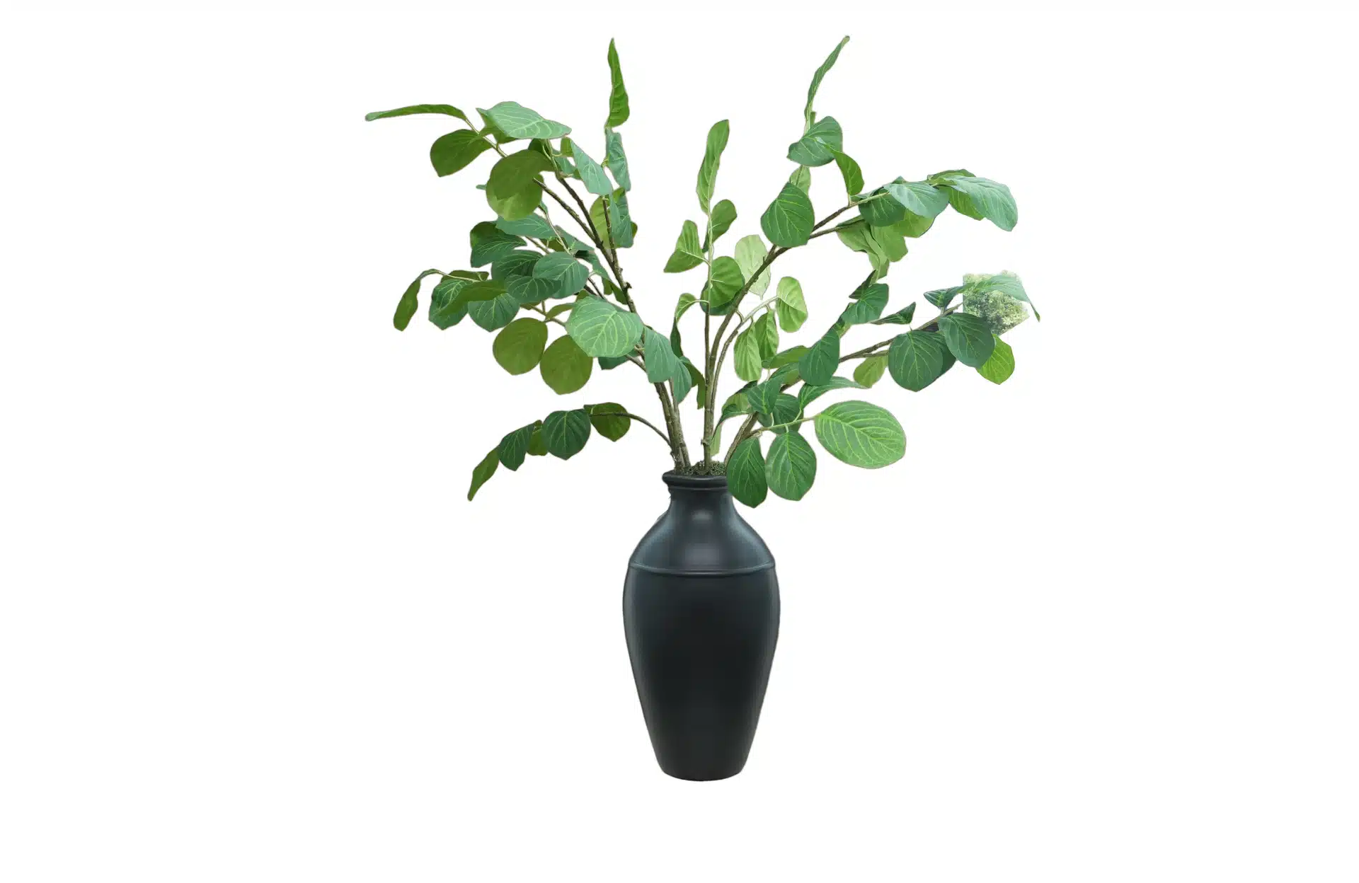 Home Decor Flower Arrangement No-85 Black Botel Big Leaven 24 Front View